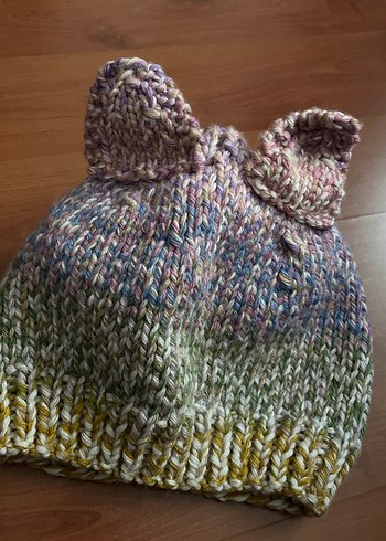 Kedi Şapka-El Örgüsü Bere - Görsel 4