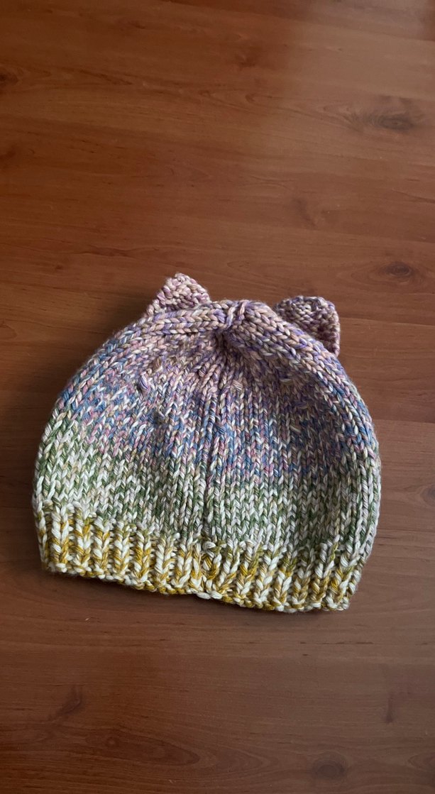 Kedi Şapka-El Örgüsü Bere - Görsel 2