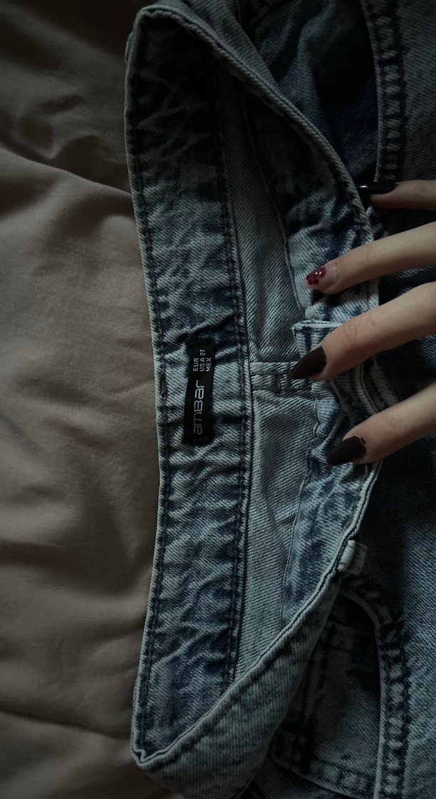 Acik Mavi Kadın Yırtık Salaş Midi Kot Pantolon - Görsel 3