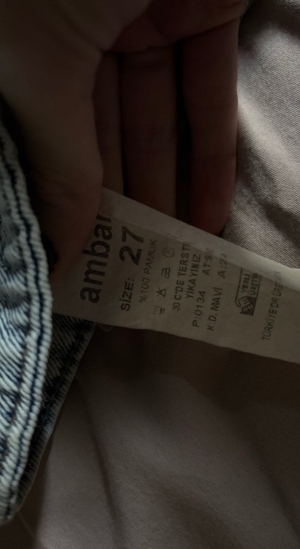 Acik Mavi - Gri Renkli Midi Boy Bol Kesim Kadın Kot Şort - Görsel 3