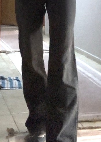 Soluk siyah/ Antrasit düşük bel pantolon - Görsel 3