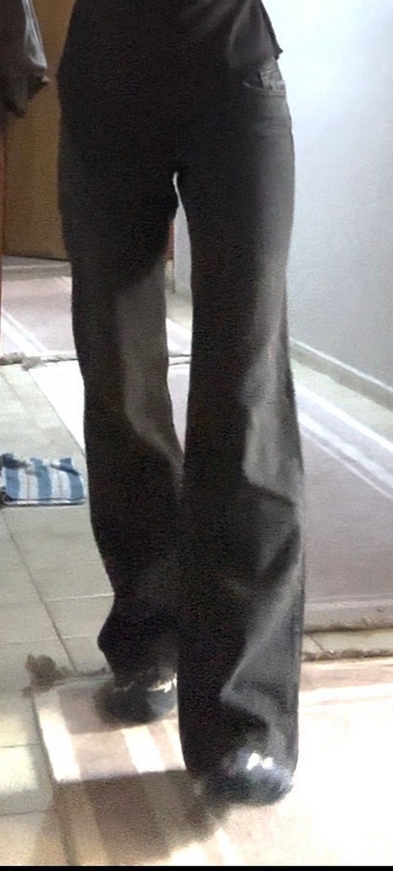 Soluk siyah/ Antrasit düşük bel pantolon - Görsel 3