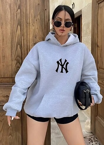 Kapşonlu baskılı Sweatshirt 