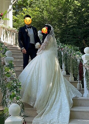 Diğer Dantel kol gelinlik