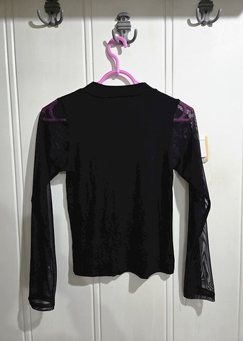 Siyah Gotik Uzun Tül Kollu Kadın Badi - Görsel 3