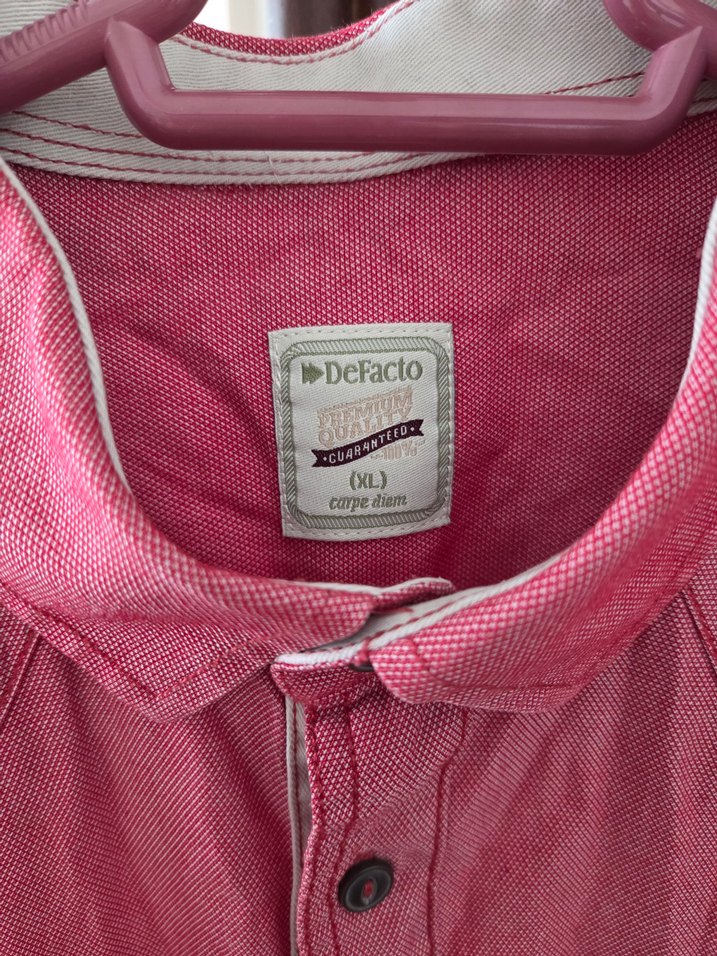 Düğmeli Kısa Kollu Pembe Keten Erkek Gömlek - Görsel 3