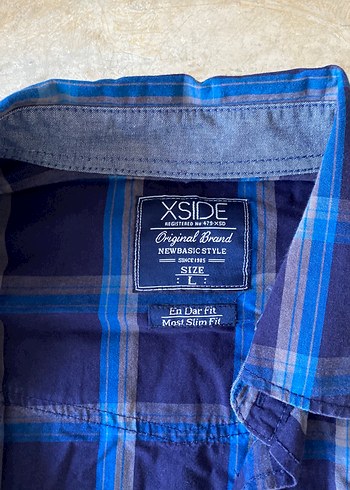 Düğmeli Lacivert Erkek Gömlek - Görsel 3