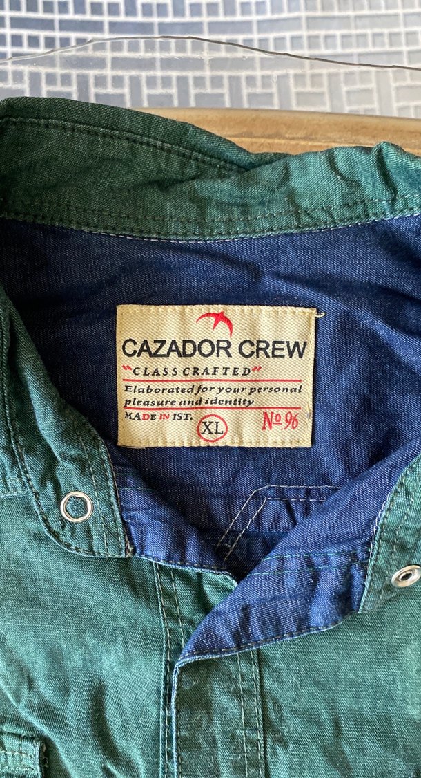 Düğmeli Yeşil Erkek Keten Gömlek - Görsel 3