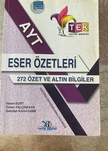 AYT Eser Özetleri 272 Özet ve Altın Bilgiler