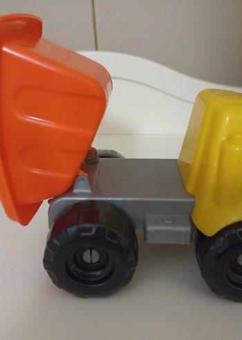 Renkli Sarı Turuncu Kinetik Kumlu Oyuncak Kamyon - Görsel 4