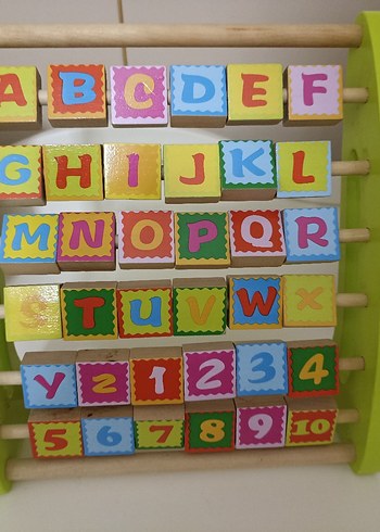 Renkli Ahşap Alfabe ve Sayı Blokları - Görsel 2