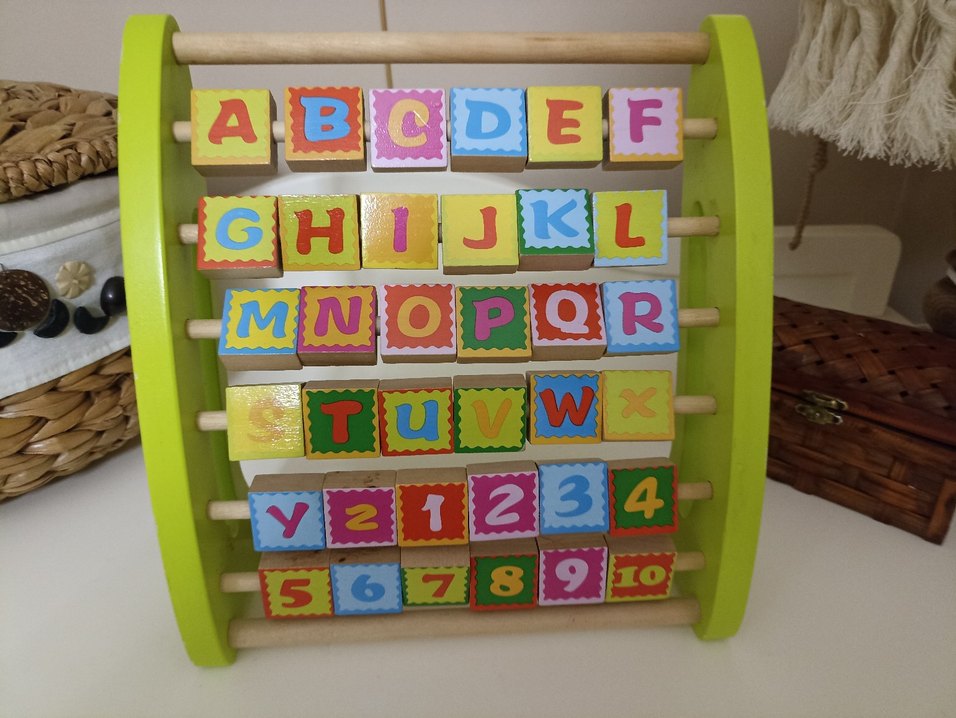 Renkli Ahşap Alfabe ve Sayı Blokları - Görsel 2