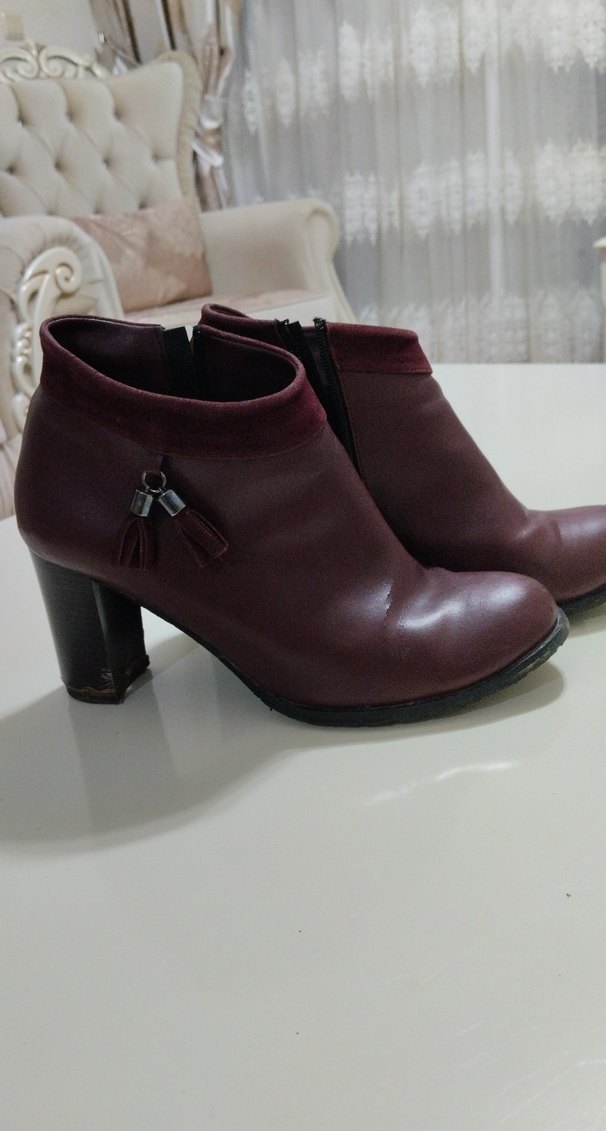BordoKadın Topuklu Bot - Görsel 2