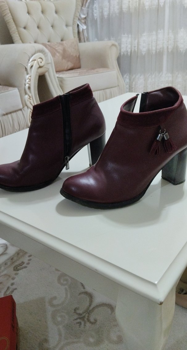 BordoKadın Topuklu Bot - Görsel 3