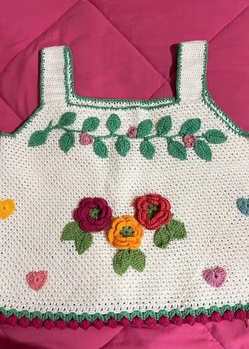 Nakışlı Örme Kelebekli crop - Görsel 3