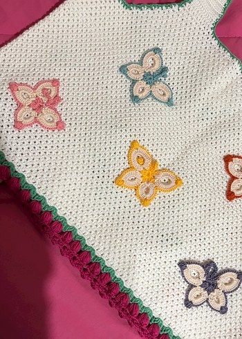 Nakışlı Örme Kelebekli crop - Görsel 6