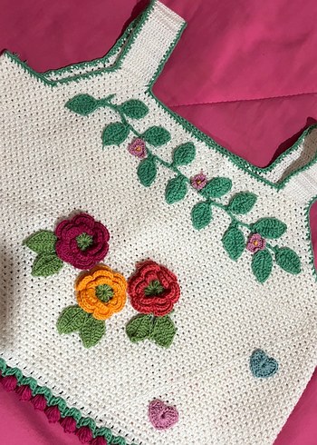 Nakışlı Örme Kelebekli crop - Görsel 5