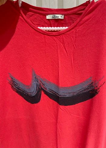 LTB Kırmızı Baskılı Oversize Tişört LTB marka