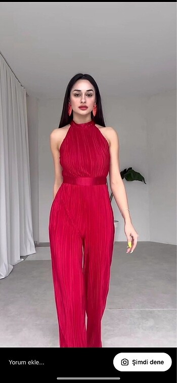 Mooi Butik Kırmızı Tulum