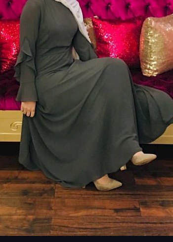 Haki Tesettür Elbise - Görsel 2