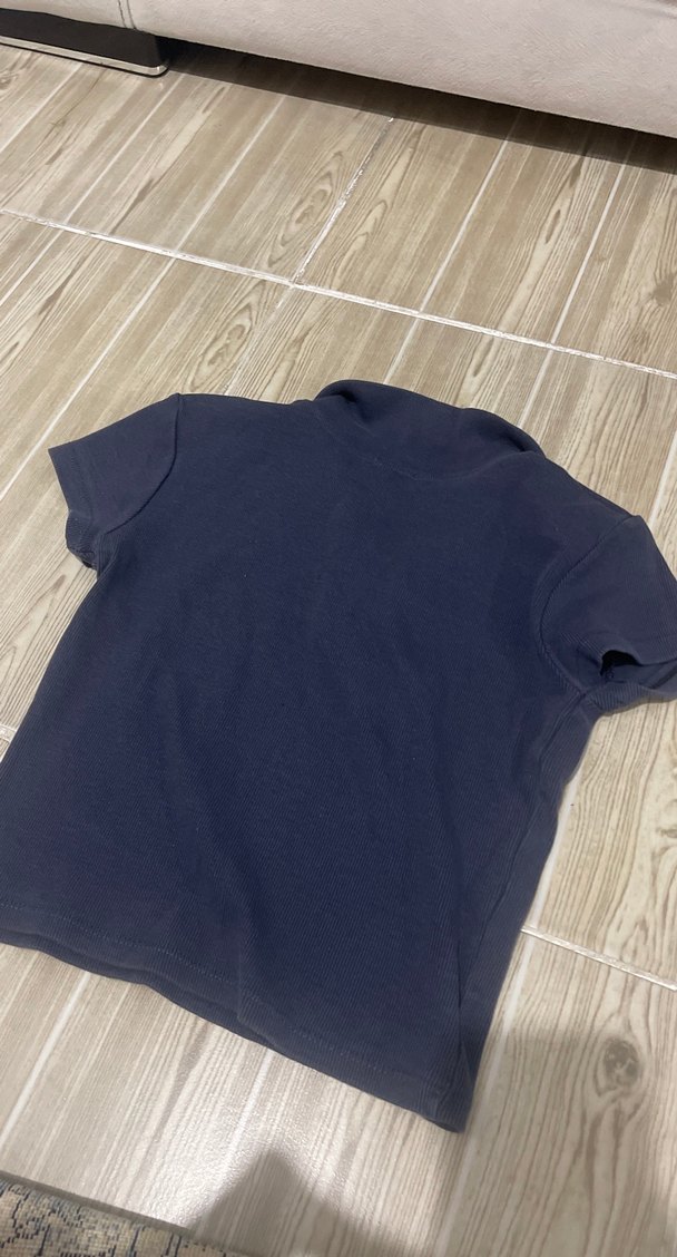 Kız Lacivert Kısa Kollu Polo Tişört - Görsel 4