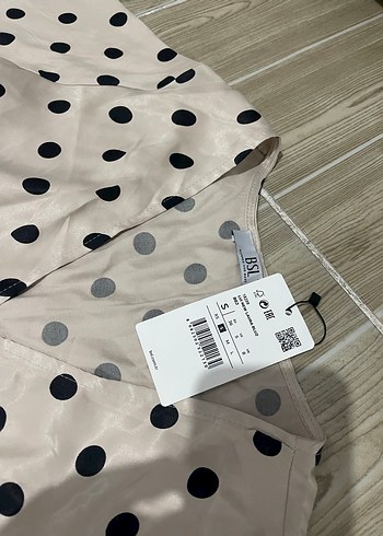 Puantiyeli bağlamalı gömlek - Görsel 4