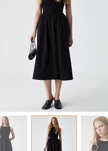 Siyah grimelange elbise - Görsel 7