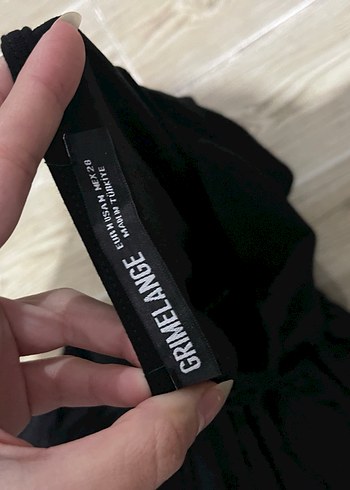 Siyah grimelange elbise - Görsel 3