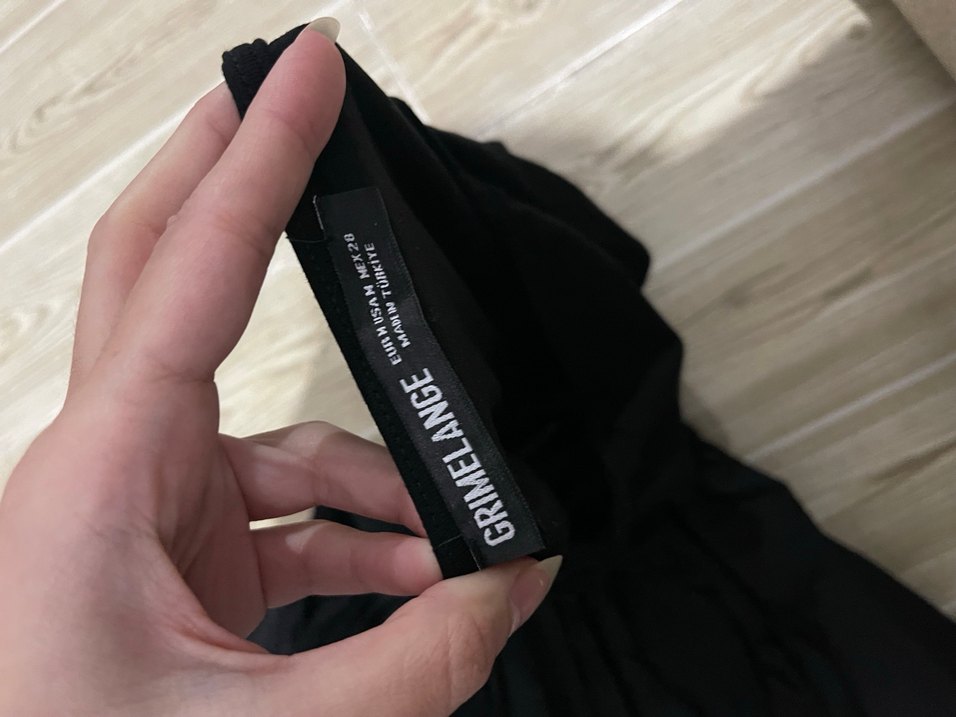 Siyah grimelange elbise - Görsel 3