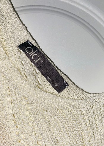 Beyaz Örme Bohem V Yakalı Uzun pareo - Görsel 4