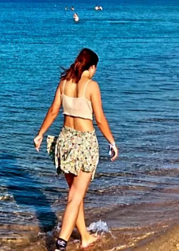 Çiçek Desenli Bohem Mini şort Etek - Görsel 3