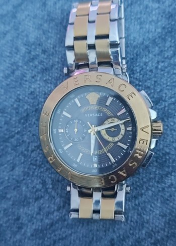 Versace Klasik Erkek Saat Altın Gri - Görsel 2