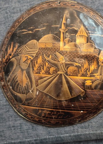 Mevlana işlemeli bakır - Görsel 2