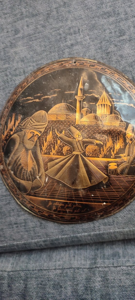 Mevlana işlemeli bakır - Görsel 3