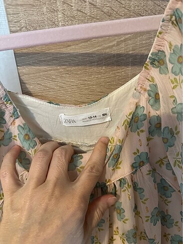 13-14 Yaş Beden çeşitli Renk Zara elbise