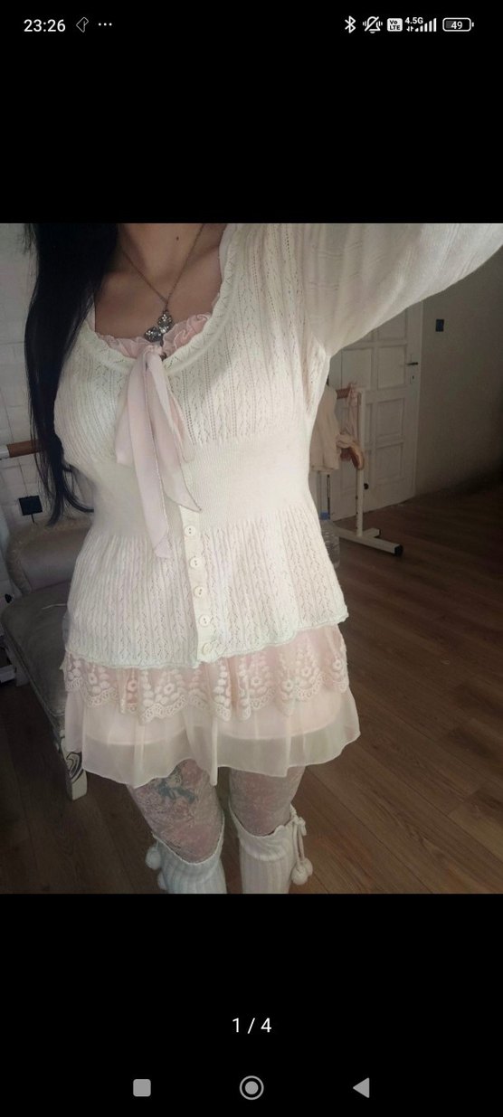 Kadın Beyaz Pamuklu Drapeli Bluz - Görsel 2