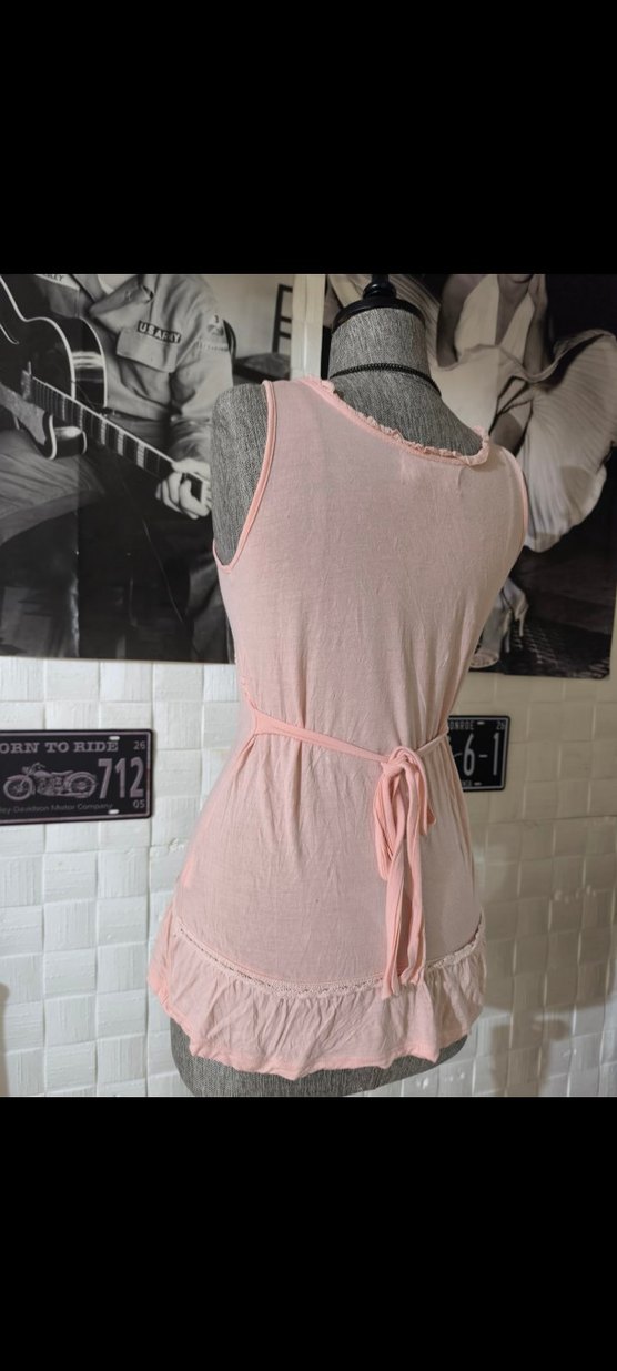 Dantel Detaylı Pembe Bohem Kadın Bluz - Görsel 3