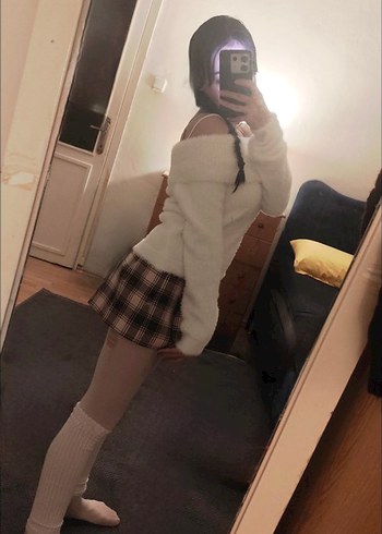 Kadın Beyaz Triko Kayık Yaka Kazak - Görsel 3