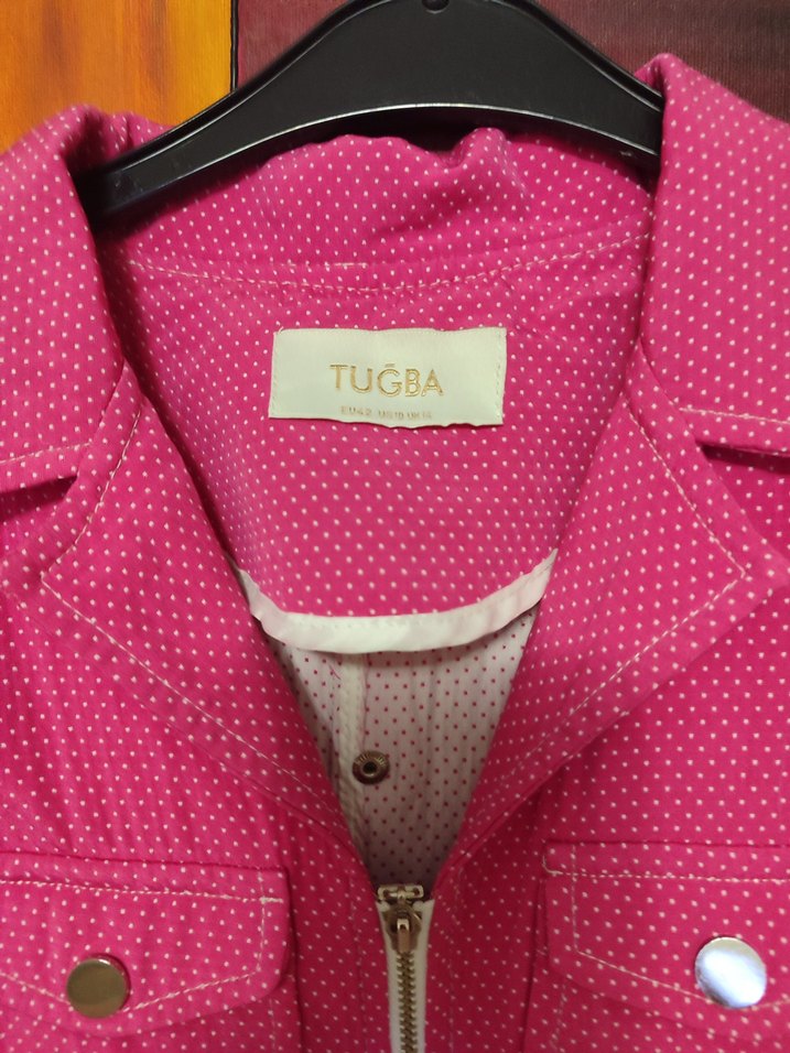 Pembe, Fermuarlı, Uzun Kadın Yelek - Görsel 3