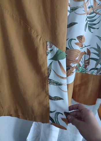 Bohem Tarz Uzun Bej Baskılı ikili takım - Görsel 7