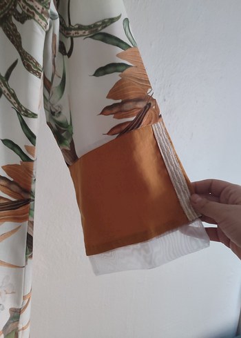 Bohem Tarz Uzun Bej Baskılı ikili takım - Görsel 6