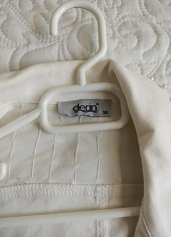 38 Beden beyaz Renk Derin marka koton ceket