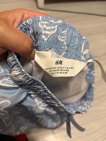 6 Yaş Beden mavi Renk H&M deniz şortu
