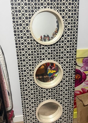 Gri Çoklu Yuvarlak Aynalı Dekoratif Panel - Görsel 3