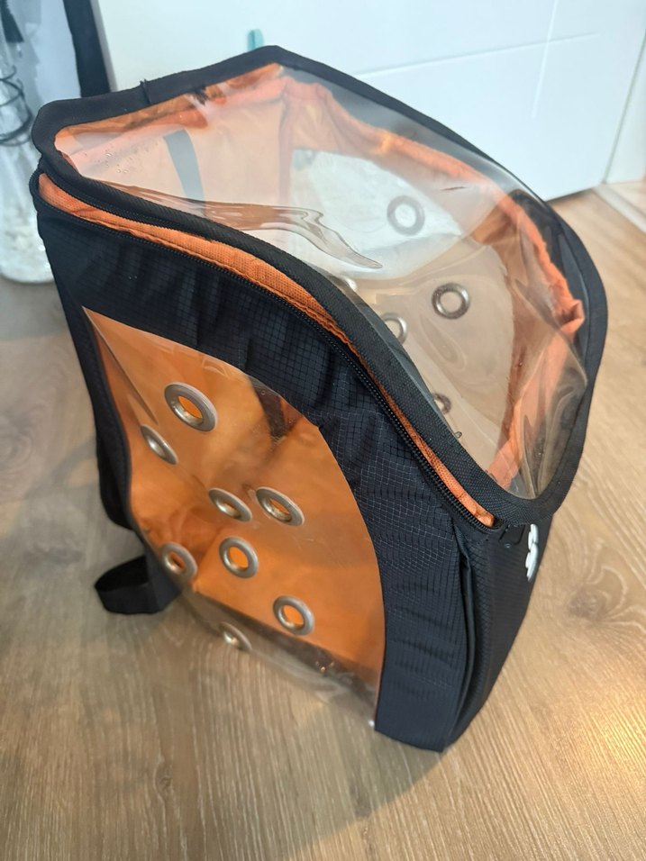 Turuncu Kedi Taşıma Çantası - Görsel 3