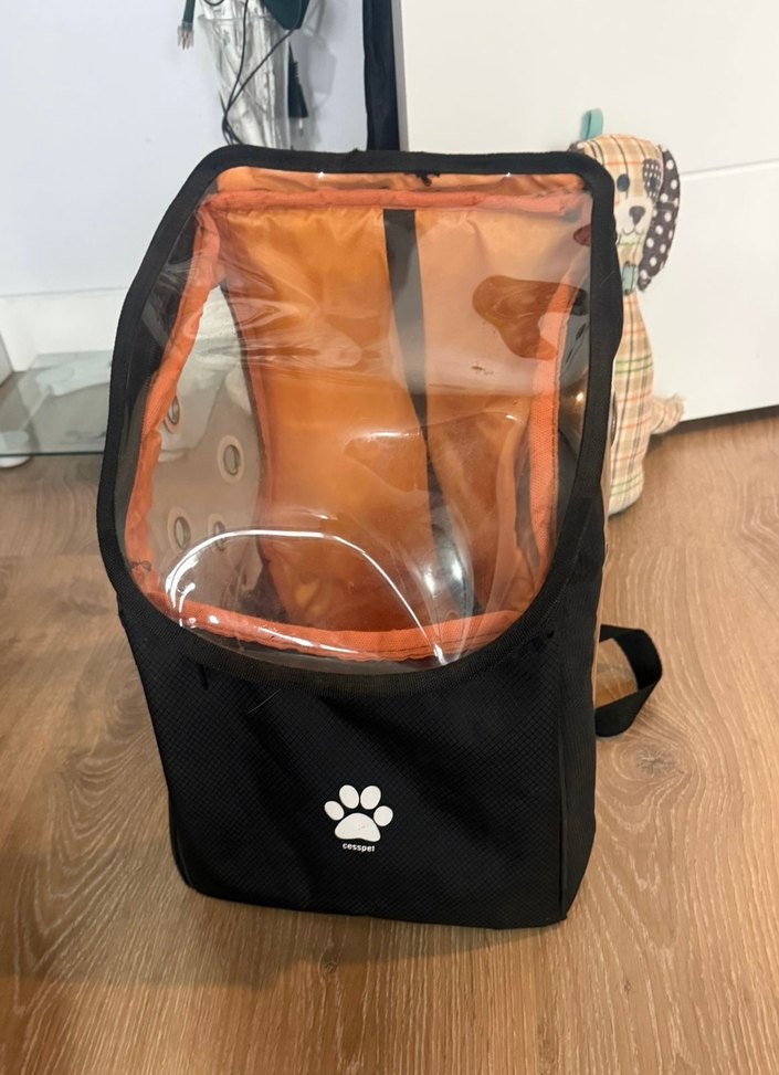 Turuncu Kedi Taşıma Çantası - Görsel 2