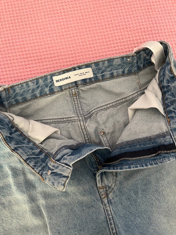 Gri Mavi Bol Kesim Kadın Denim Pantolon - Görsel 3