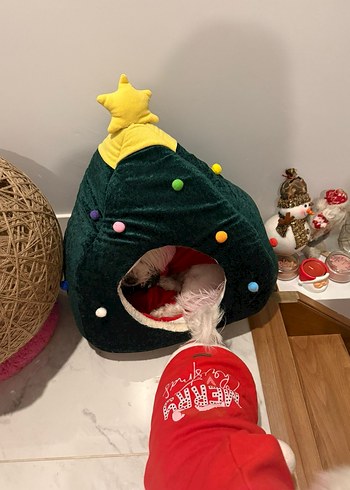 Renkli Yıldızlı Kedi Yatağı - Görsel 2