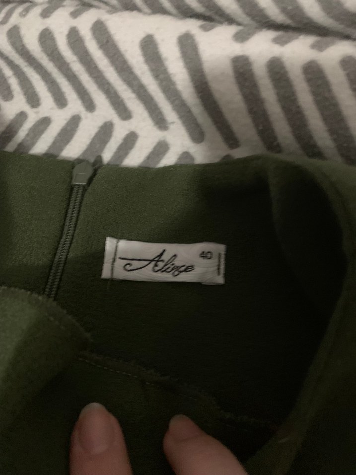 Haki Renk Midi Elbise - Görsel 2