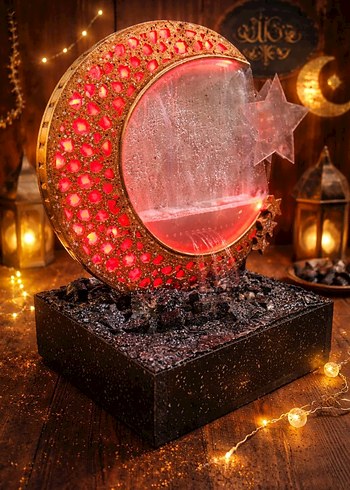 Ay ve Yıldız Temalı Dekoratif Su Çeşmesi ramazan özel - Görsel 2